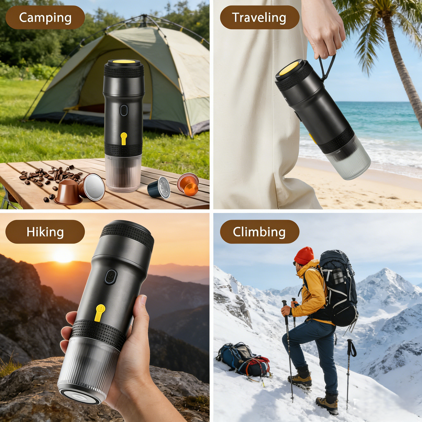 Portable 3-in-1 Electric Espresso Maker