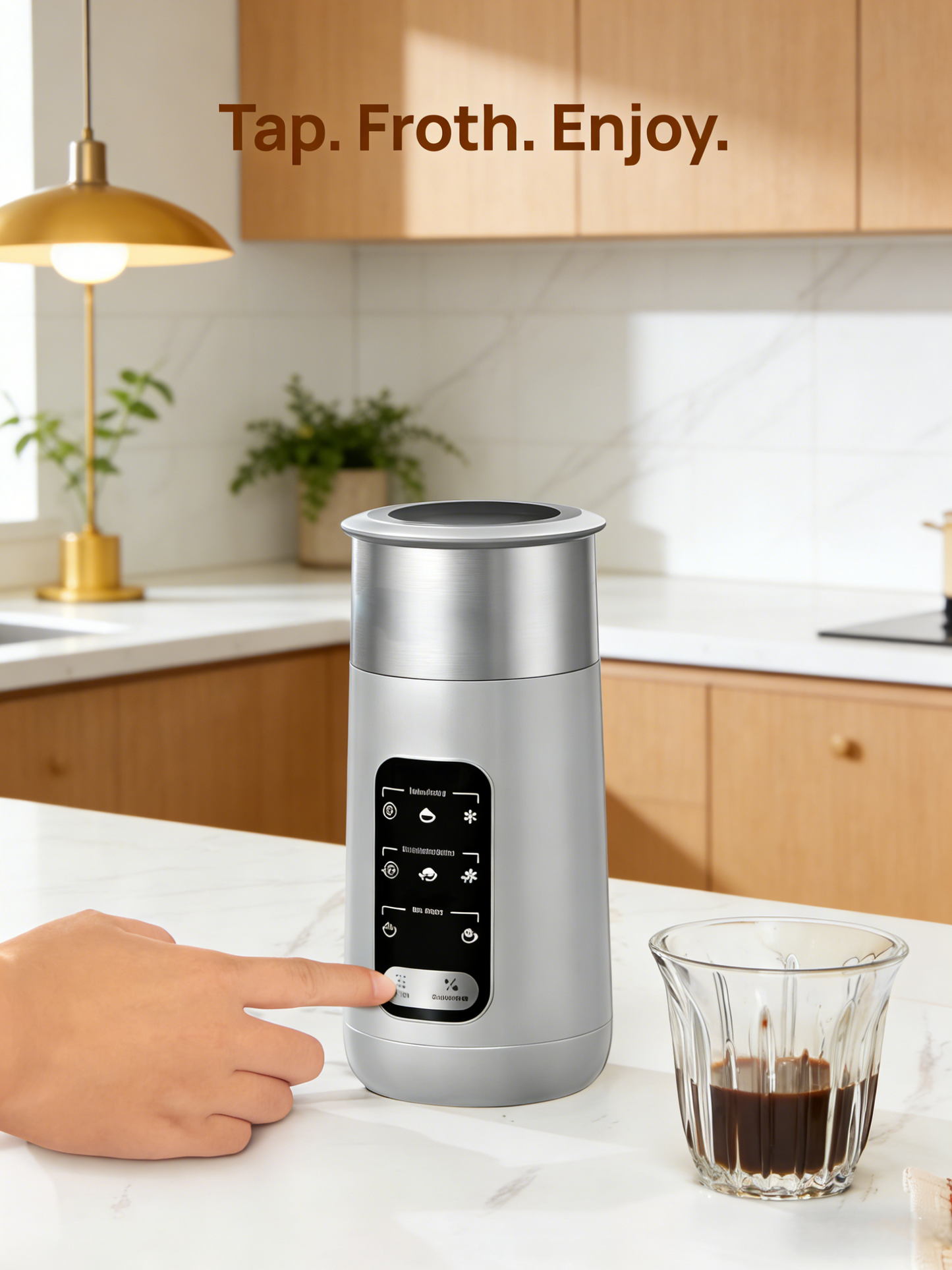 8-in-1 Electric Milk Frother (Dairy & Non-Dairy Compatible)