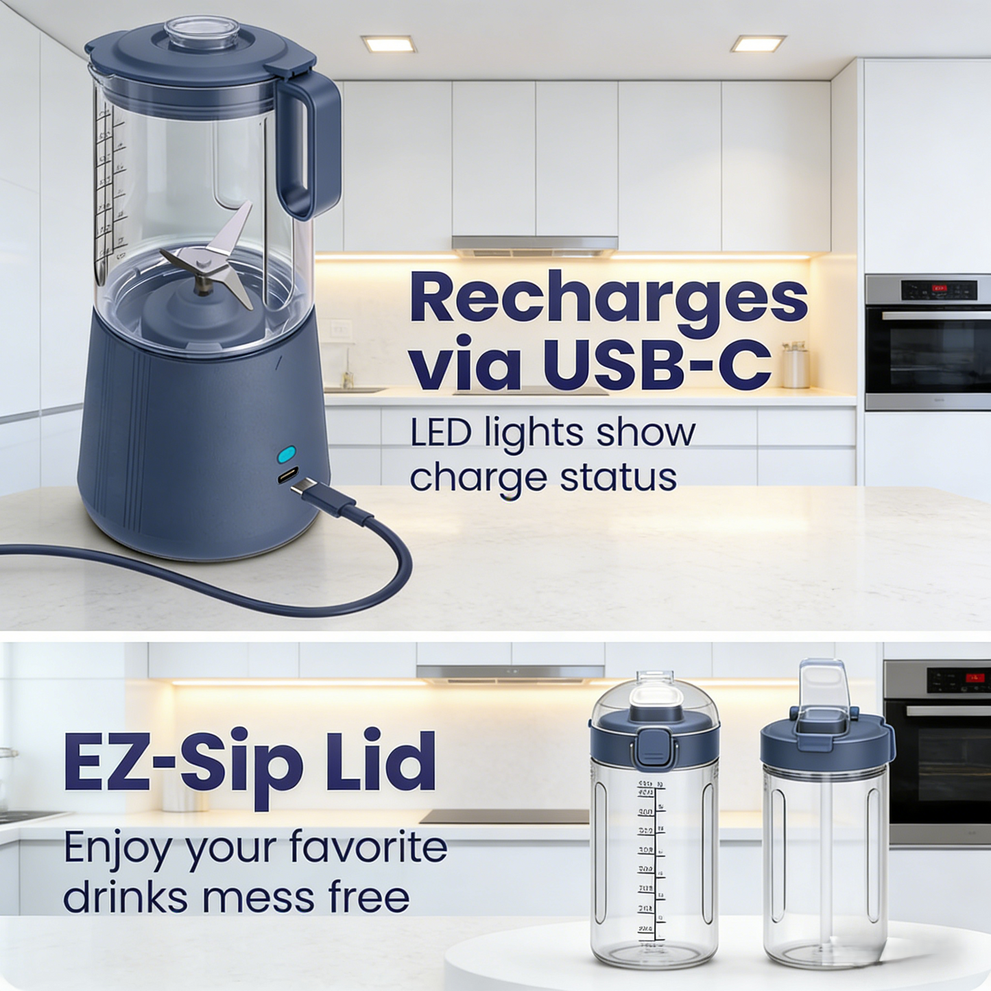 Portable USB-C Rechargeable Personal Blender