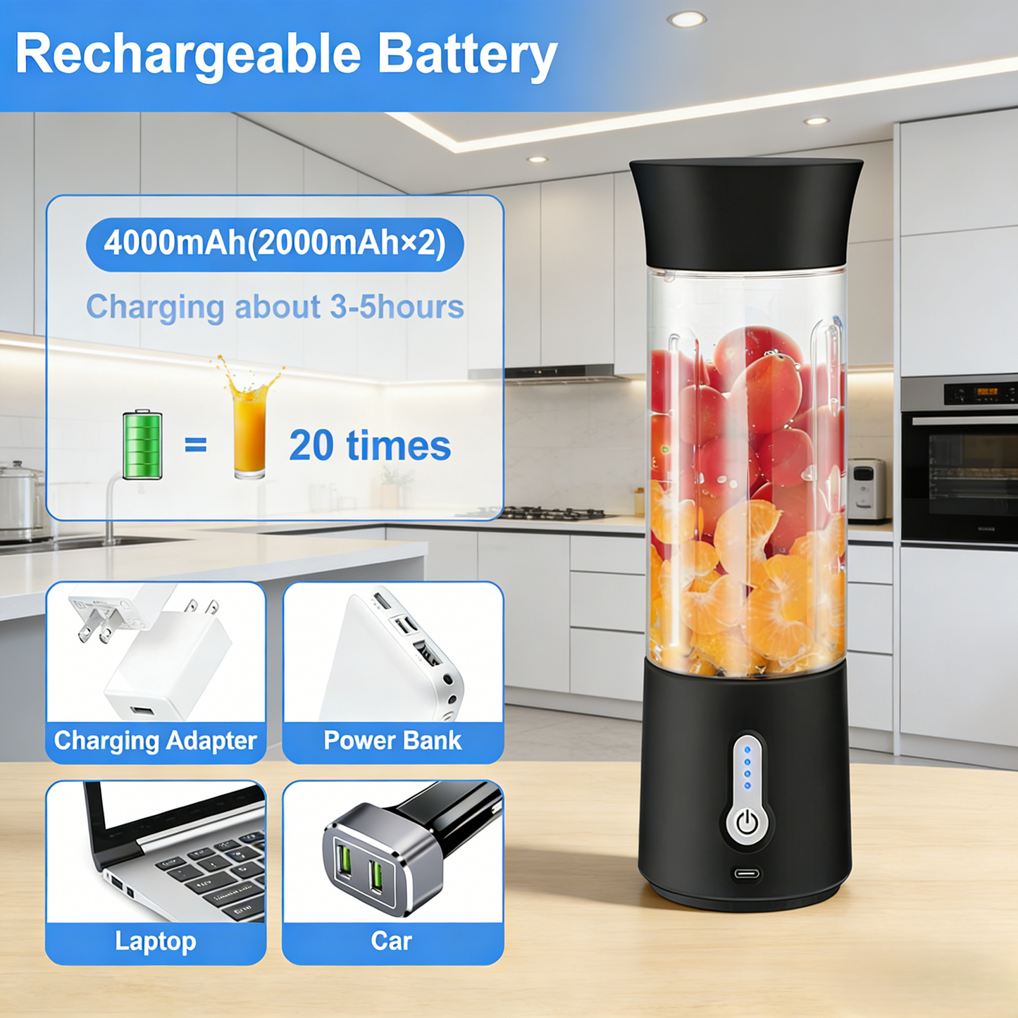 Portable Rechargeable Personal Blender