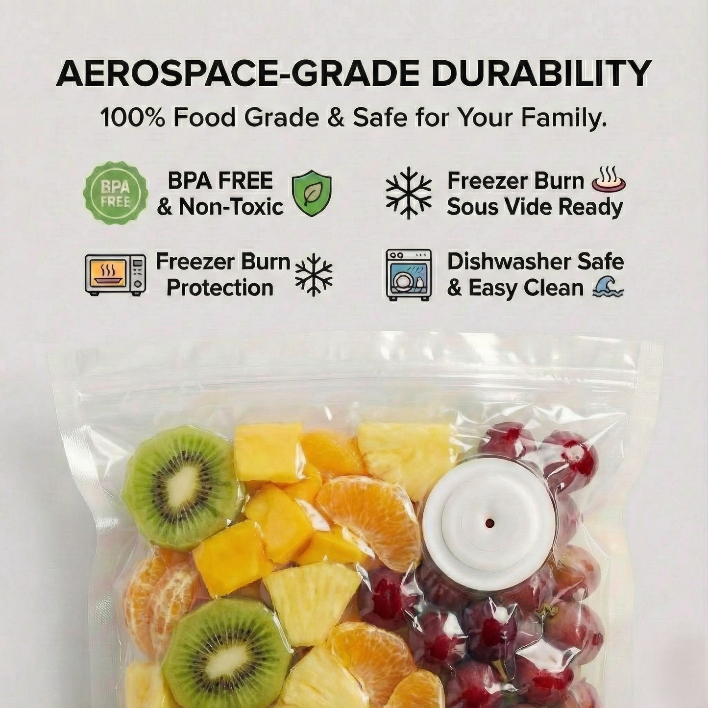 NESTIA ™ Wireless Sealer Bundle – Includes 6 Heavy-Duty Vacuum Pouches + 30 Extra Pouches (Complete Set)