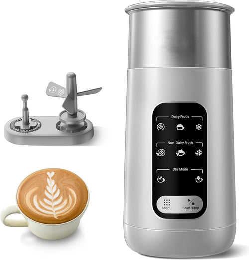 8-in-1 Electric Milk Frother (Dairy & Non-Dairy Compatible)