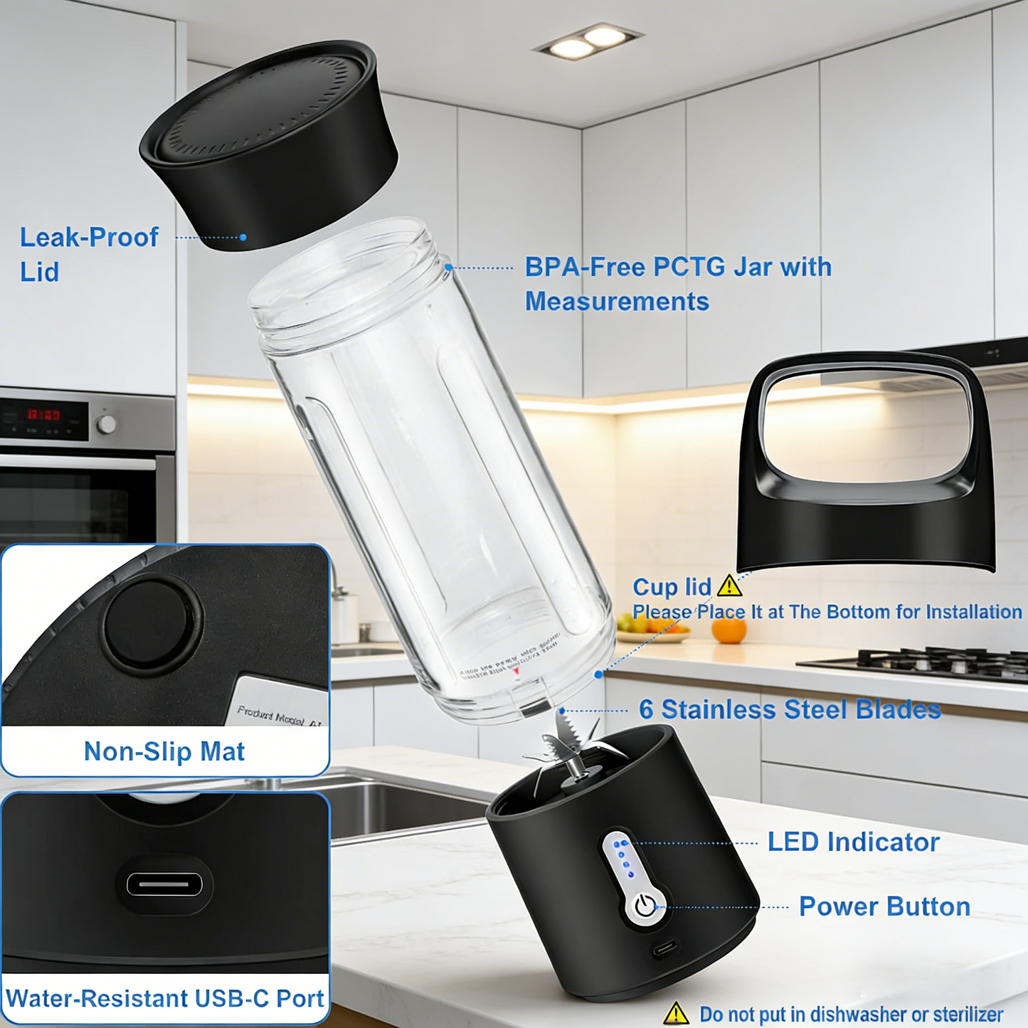 Portable Rechargeable Personal Blender